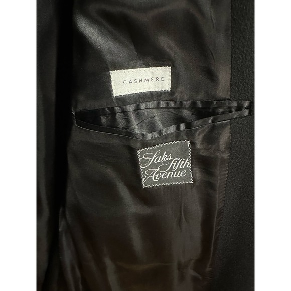 ARMANI COLONI men’s size 44R Cashmere black overcoat Made in Italy - Picture 6 of 6